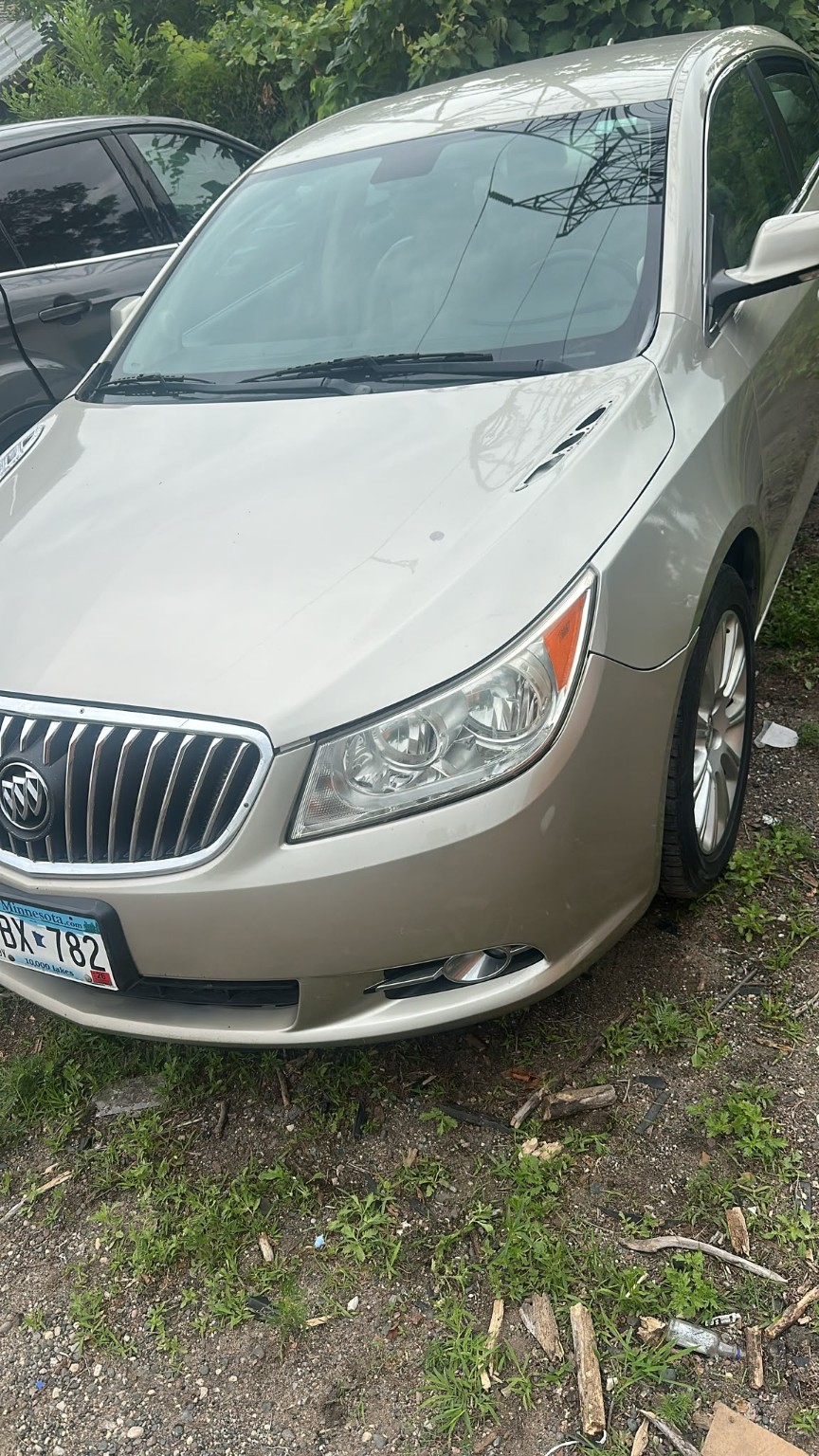 Buick hood after refinishing and paint matching